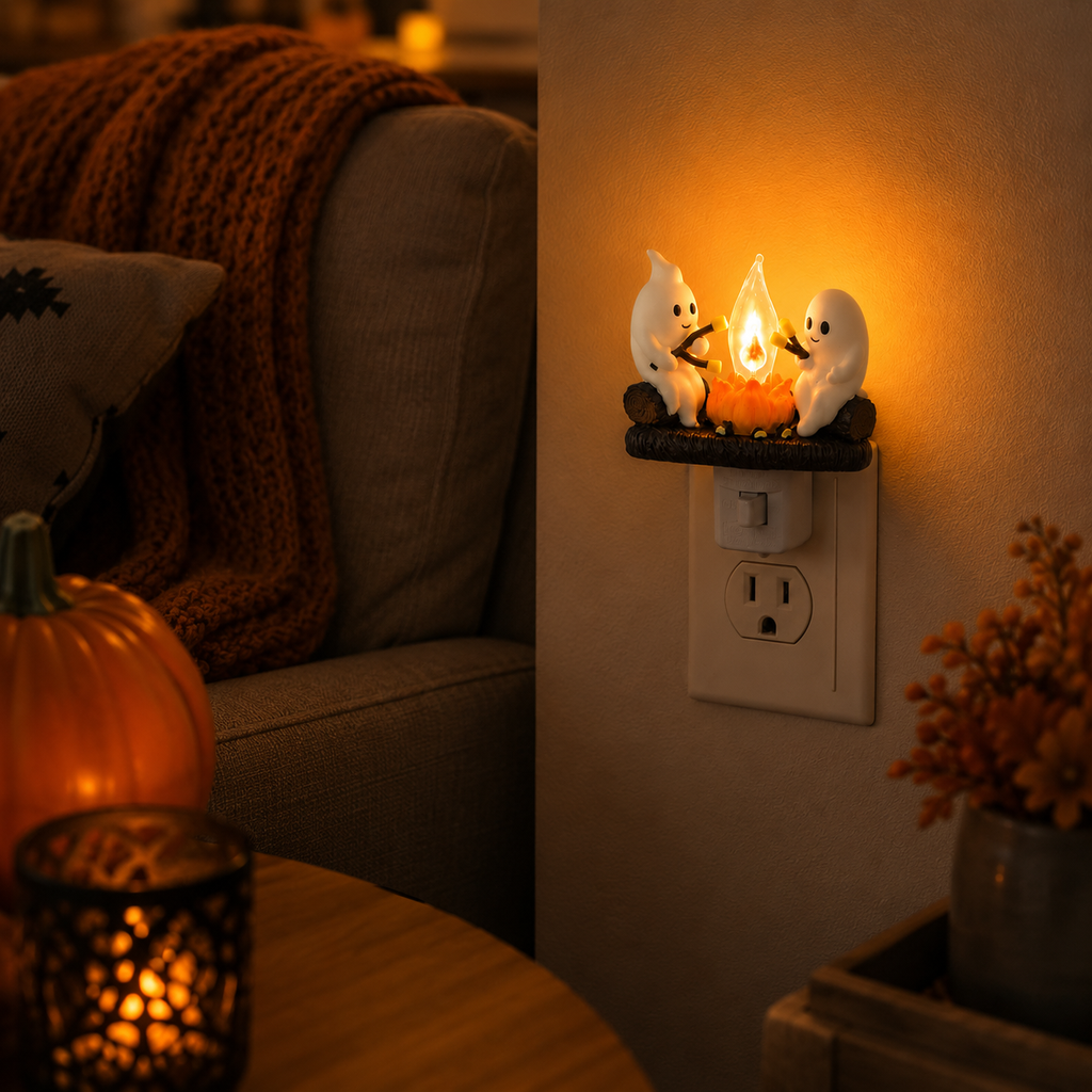 👻Ghost Campfire Flickering Nightlight🔥