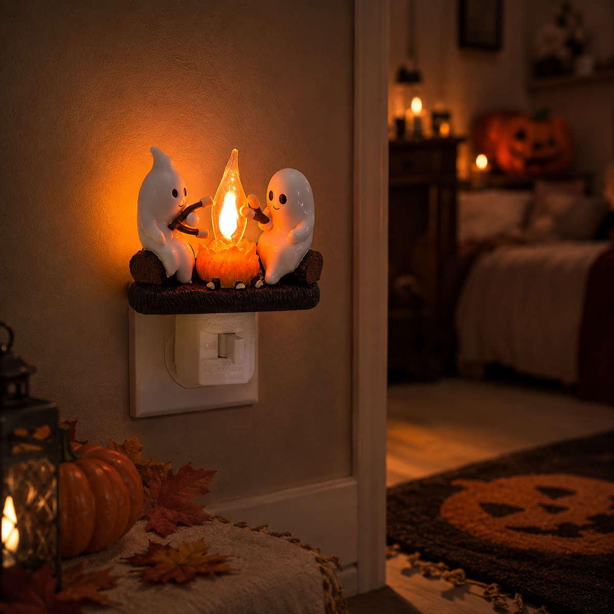 👻Ghost Campfire Flickering Nightlight🔥