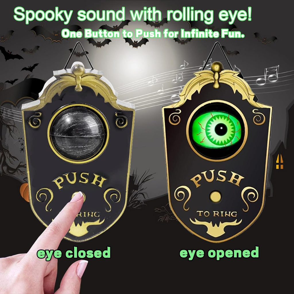 Halloween Decoration,Halloween Doorbell, One Eyed Doorbell with Spooky Sounds,Props for Haunted House Party Decor
