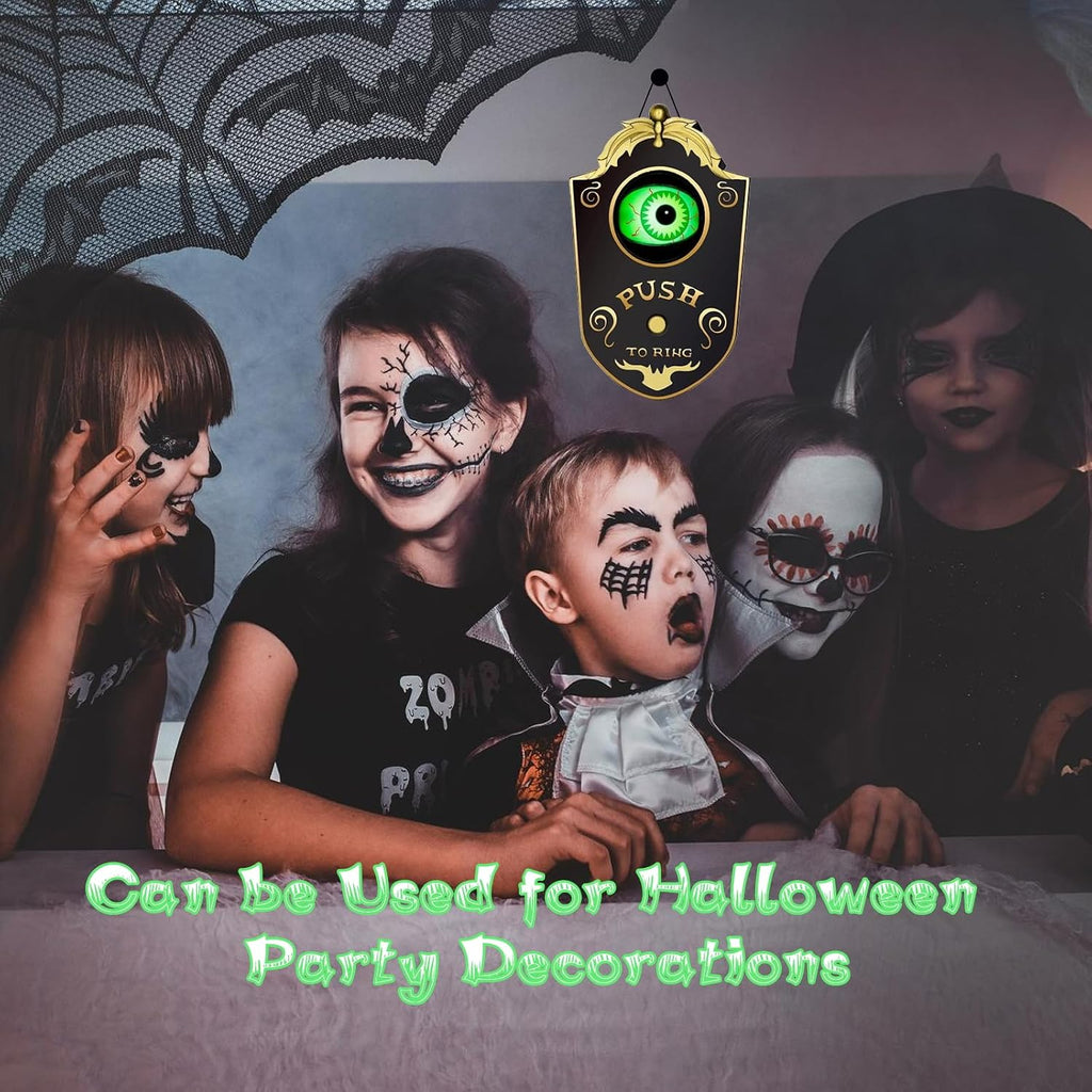 Halloween Decoration,Halloween Doorbell, One Eyed Doorbell with Spooky Sounds,Props for Haunted House Party Decor
