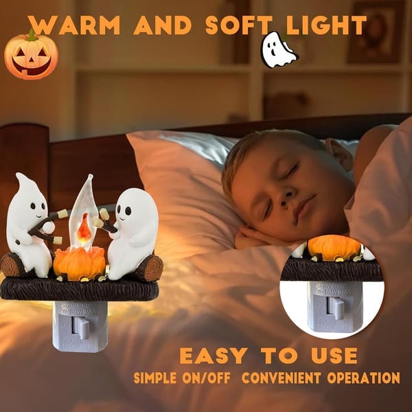 👻Ghost Campfire Flickering Nightlight🔥