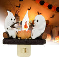 Ghost Campfire Flickering Night Light Halloween Decor LED Flame Effect Spooky Indoor/Outdoor Ambient Lighting USB Powered
