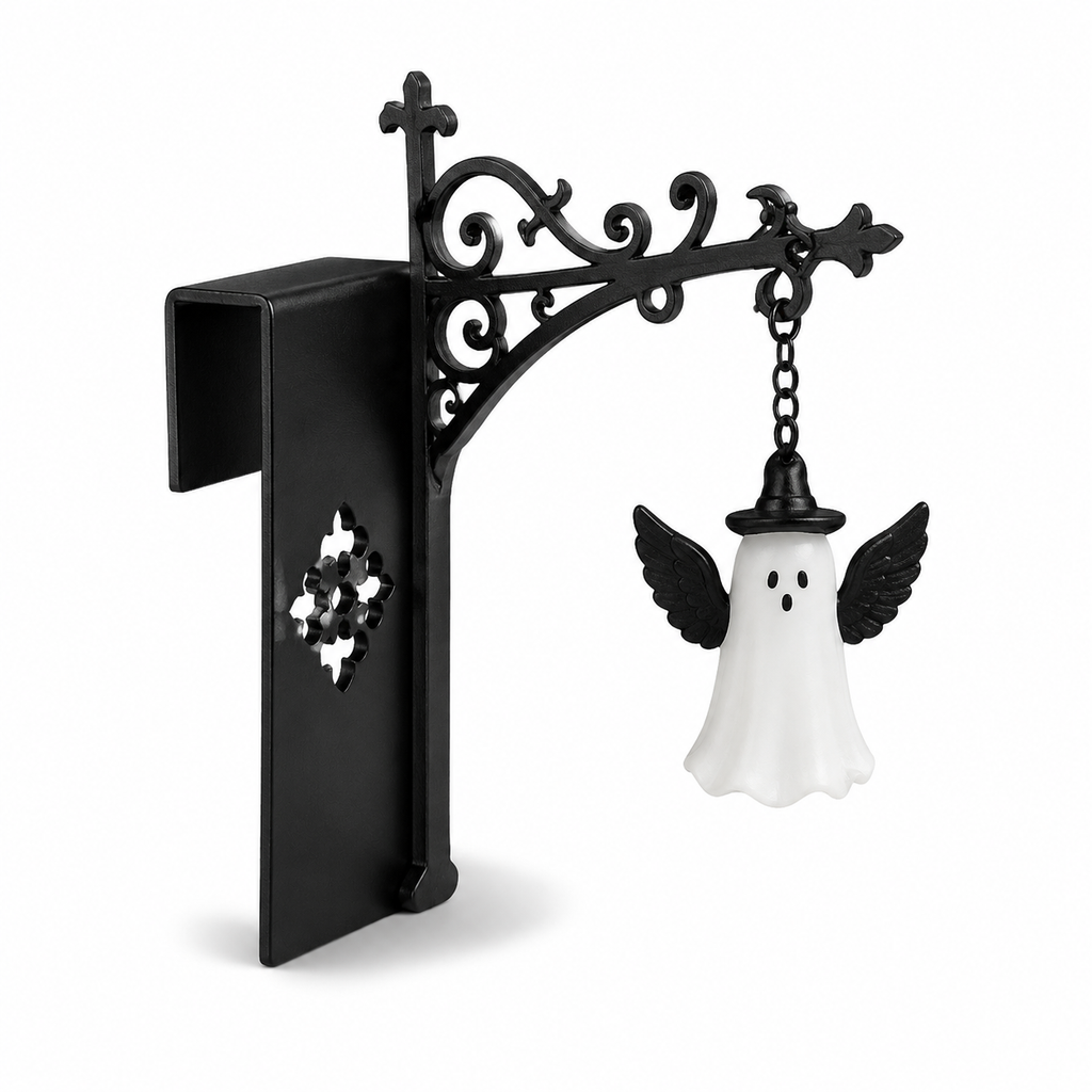 Lighted Halloween Hanging Bookshelf Sign Bookend