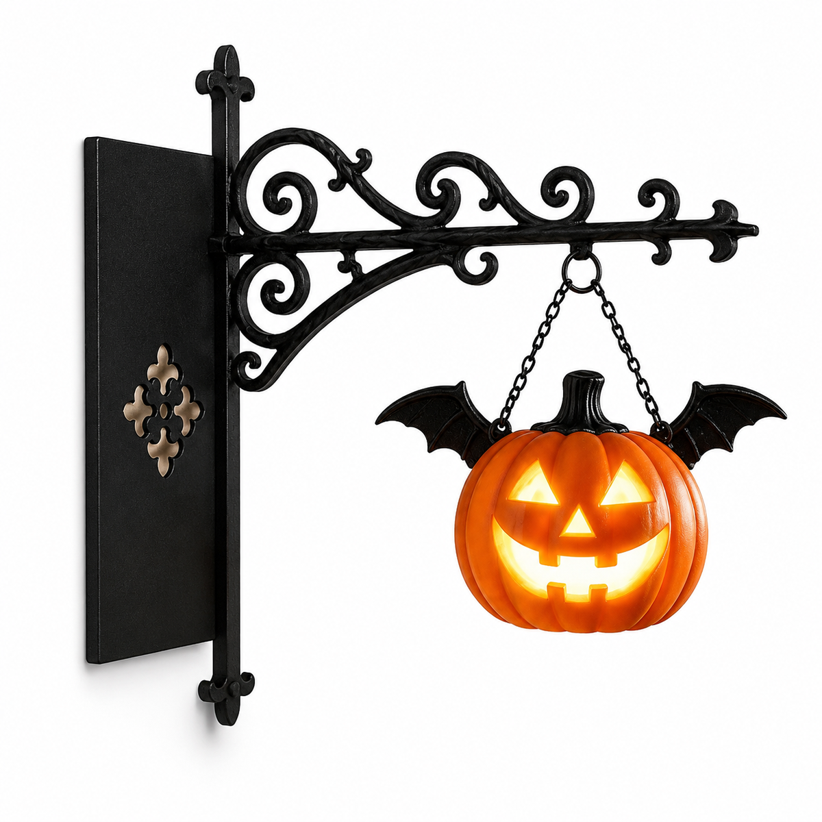 Lighted Halloween Hanging Bookshelf Sign Bookend