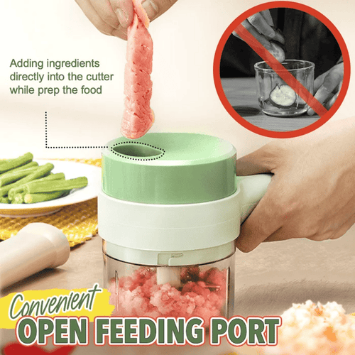 4-in-1 manual electric vegetable cutter setMultifunction cordless food processor