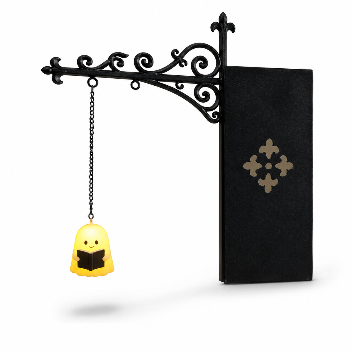 Lighted Halloween Hanging Bookshelf Sign Bookend